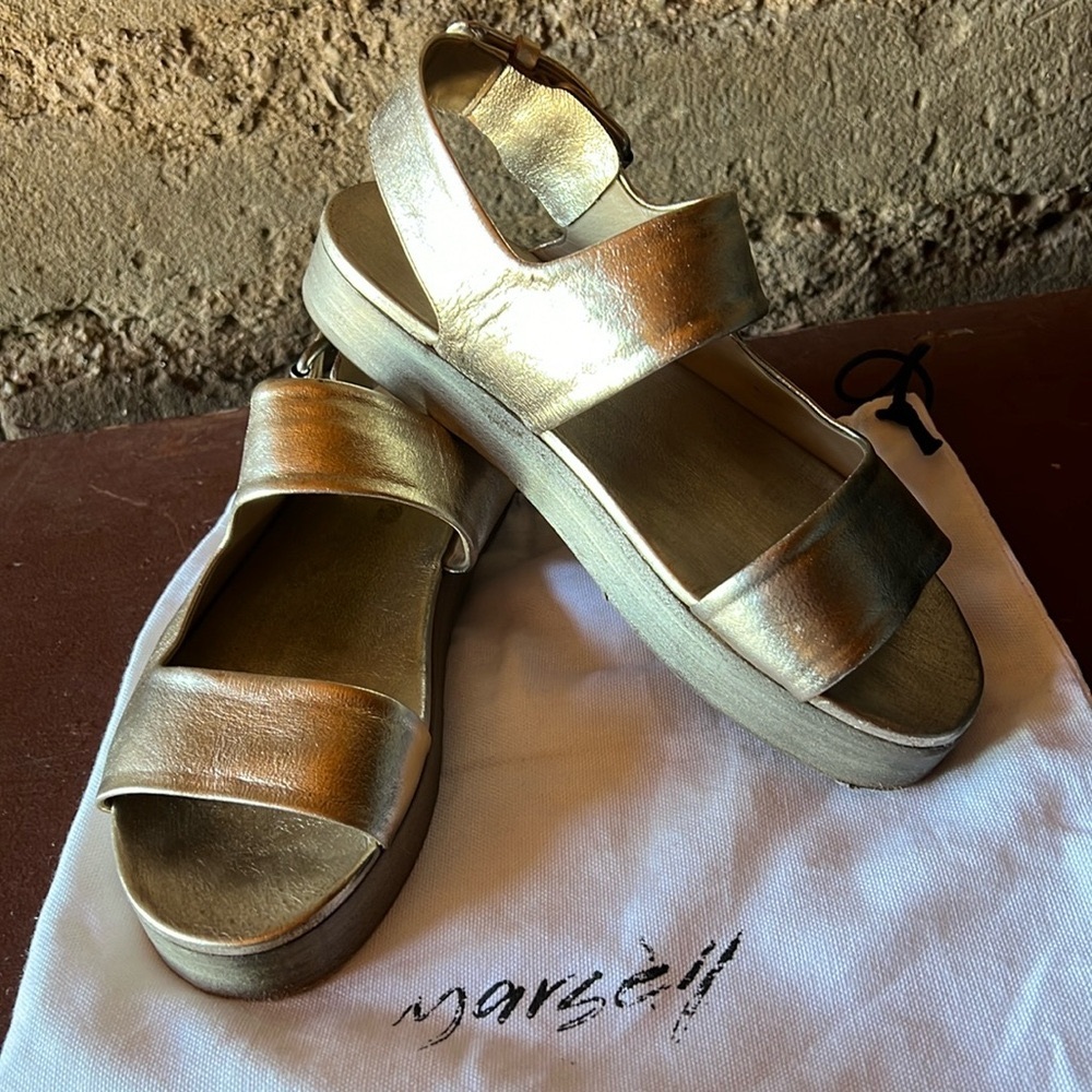Marsell Gradone sandal in platinum size 36/US7